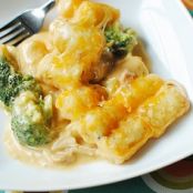 Crock Pot Chicken, Broccoli & Cheese Tater Tot Casserole