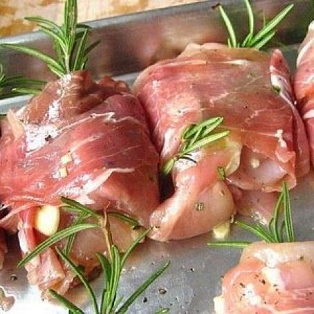 Chicken Thighs Wrapped in Prosciutto w/ Rosemary
