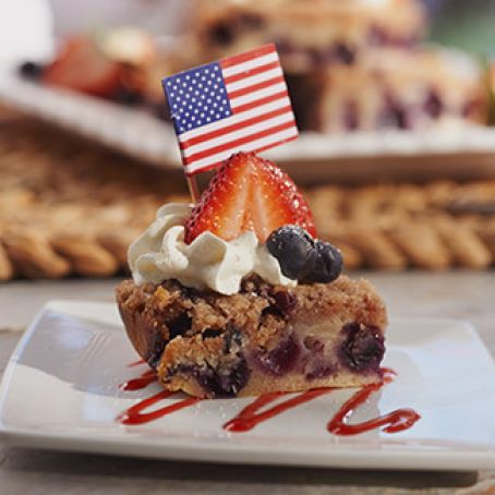 Red, White & Blueberry Buckle