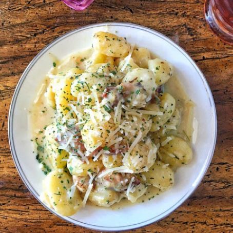 Gnocchi with Bacon Cream Sauce, GF