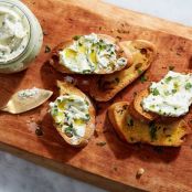 Homemade Cheese Spread with Garlic and Herbs