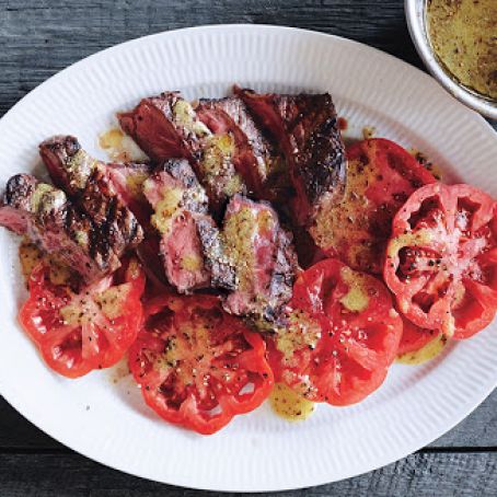 Grilled Flatiron Steak with Toasted Spice Vinaigrette