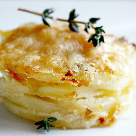 Parmesan Scalloped Potato Stacks