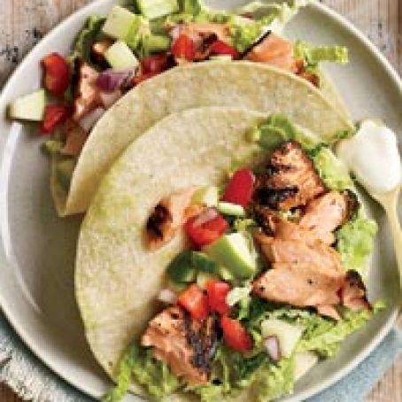 Chipotle-Rubbed Salmon Tacos