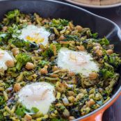 Curried Chickpea Hash with Broccoli and Spinach