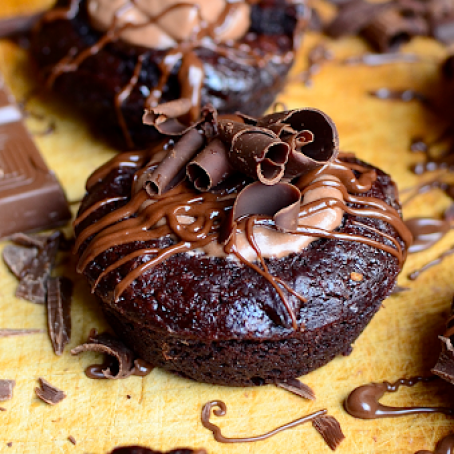 Nutella Cheesecake Mousse Brownie Bites