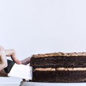 Simple Two-Layer Chocolate Birthday Cake with Milk Chocolate Ganache