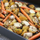 Rosemary-roasted root vegetables agrodolce