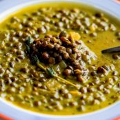 Green Lentil Soup with Coconut Milk