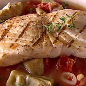 Halibut in Artichoke and Tomato Broth