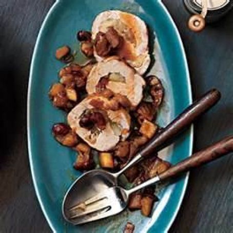 Apple and Cranberry Turkey Roulade