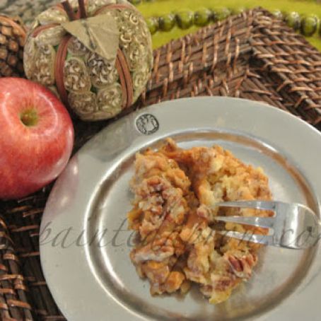 Caramel Apple Pecan Pie Cake