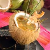 COCKTAIL DE LANGOSTINOS EN COCO