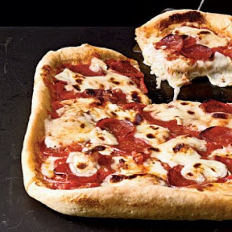 Deep Dish Pepperoni Pizza Pie