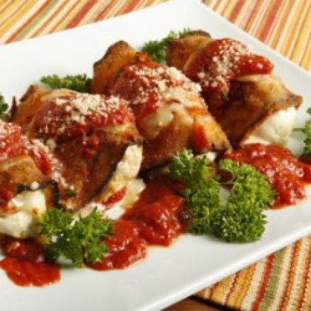 Eggplant Rollatini with Four Cheeses