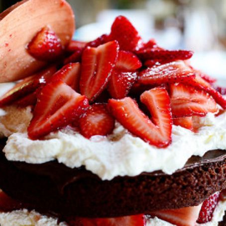 Chocolate Strawberry Nutella Cake