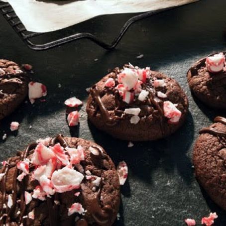 Double Chocolate-Peppermint Crunch Cookies