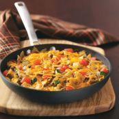 Vegetable Beef Bow Tie Skillet Recipe