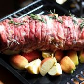 Proscuitto Wrapped Pork Loin with Apples