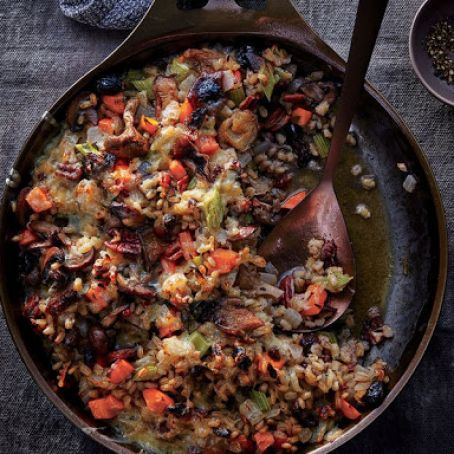 Wild Mushroom and Barley Stuffing