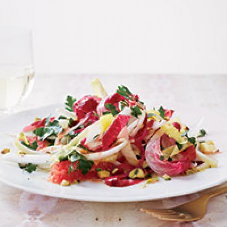 Endive-and-Grapefruit Salad with Pistachio Vinaigrette