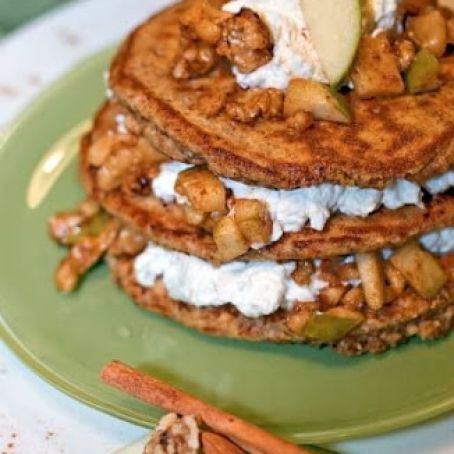 Low Carb Apple Walnut Pancakes