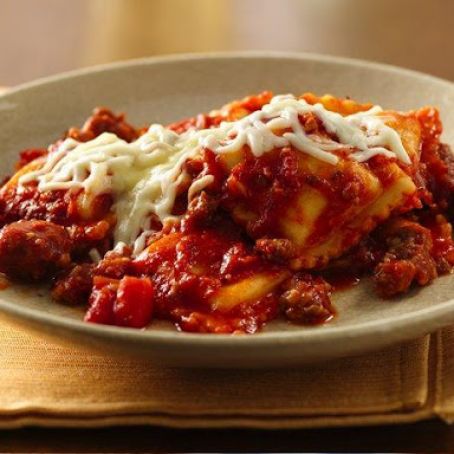Do-Ahead Ravioli Sausage Lasagna