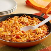 Enchilada Chicken Spaghetti Skillet