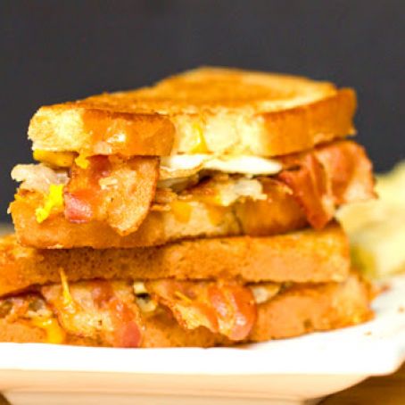 Bacon, Egg & Hash Brown Grilled Cheese Sandwich