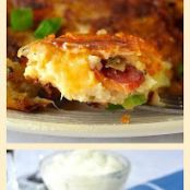 Potato Cakes, Onion Cheddar and Bacon