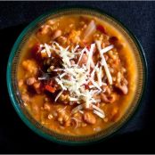 BEAN SOUP w/CABBAGE, WINTER SQUASH & FARRO