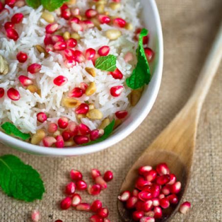 Basmati Rice With Pomegranate Seeds