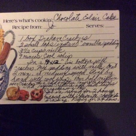 Chocolate Eclair Cake