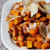 Pan-Seared Butternut Squash with Balsamic & Parmigiano Shards