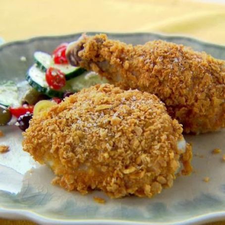 Chicken Baked in Cornflake Crumbs