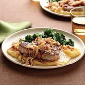 Sicilian-Style Tuna Steaks with Polenta and Broccoli Rabe