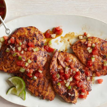 Chicken: Chile-Rubbed Grilled With Salsa