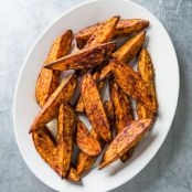 Cinnamon-Sugar Roasted Sweet Potato Wedges