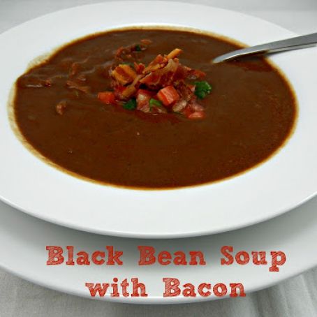 Black Bean With Bacon Soup