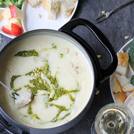 Pesto Cheese Fondue