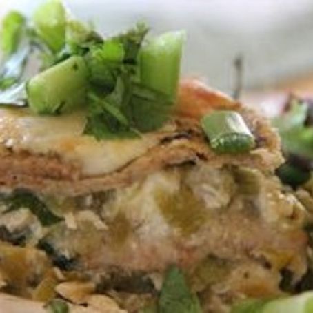 TOMATILLO SPINACH ENCHILADA CASSEROLE