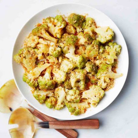 Steamed Whole Cauliflower with Paprika Brown Butter
