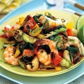 Grilled Gazpacho Salad with Shrimp