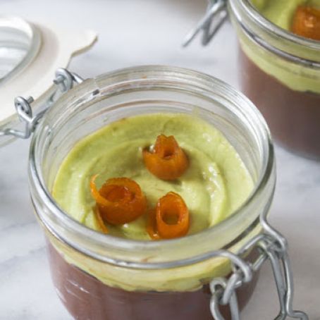 Vegan Avocado Mousse With Coconut Avocado Cream