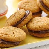 Hazelnut Peanut Butter Sandwich Cookies