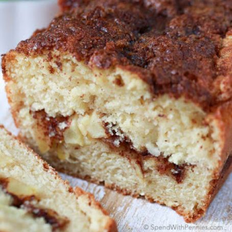 Warm Apple Pie Bread with Cinnamon!