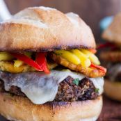 Cuban Black Bean and Rice Mojo Burgers with Slaw + Garlic Tostones