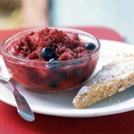 Blueberry Granita with Berry Compote