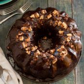 Chocolate Bundt Cake w/snickerdoodle glaze