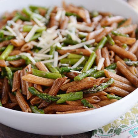 Penne with Roasted Asparagus and Balsamic Butter